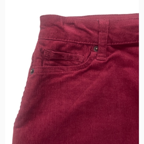 Time and Tru Burgundy Red Corduroy Western Cottage core midi Skirt - Picture 8 of 11